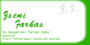 zseni farkas business card